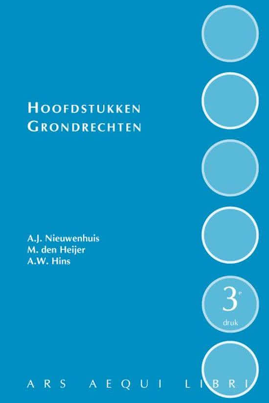 Samenvatting Mensenrechten (boek Hoofdstukken Grondrechten)