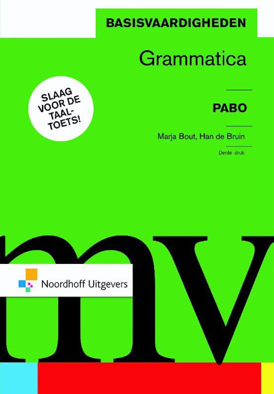 Samenvatting grammatica PABO HST 1 WOORDBENOEMEN + oefentoets + kernbegrippen + lijst veelgemaakte fouten