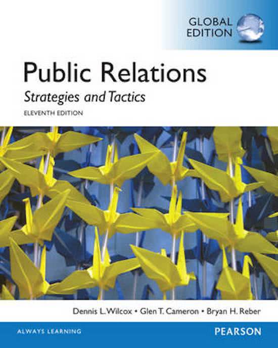 Public Relations: Strategies and Tactics, Global Edition