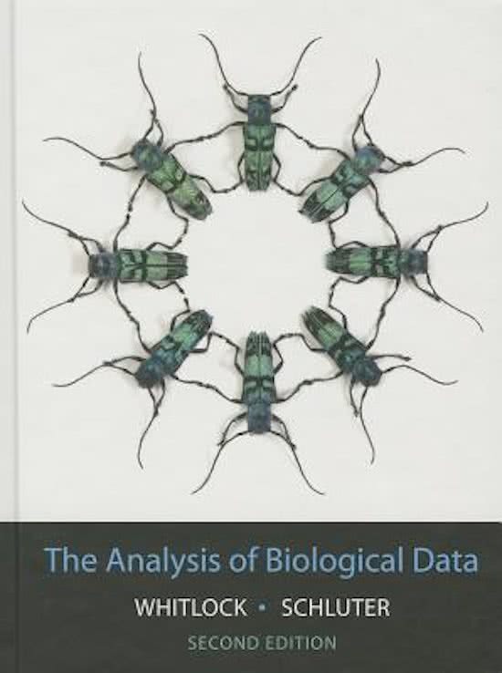 The Analysis of Biological Data