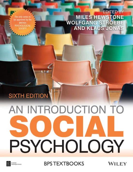 Samenvatting SOCIALE-CROSSCULTURELE PSYCHOLOGIE