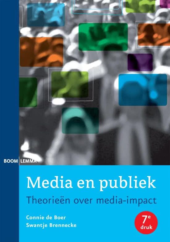  Uitgebreide samenvatting Media en publiek. Theorieën over media-impact de Boer and Brennecke 7e druk