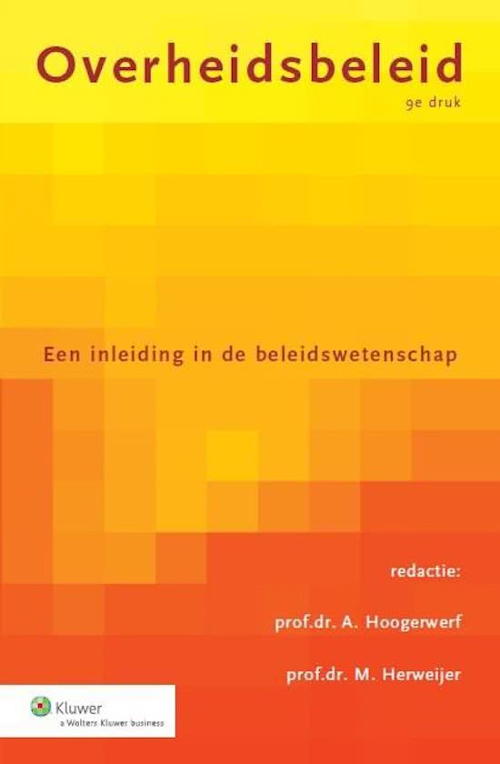 Samenvatting Overheidsbeleid, ISBN: 9789013125184  Beleidsproject 1.1