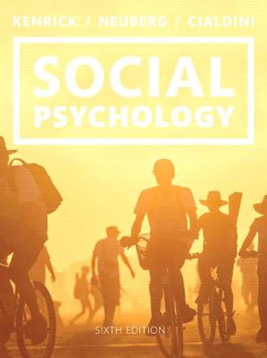 Samenvatting sociale psychologie
