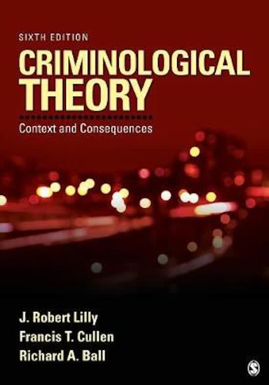 Samenvatting Theoretische Criminologie