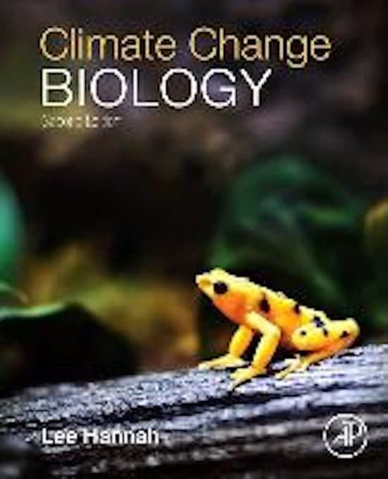 Samenvatting boek Climate change ecology (REG-20306)
