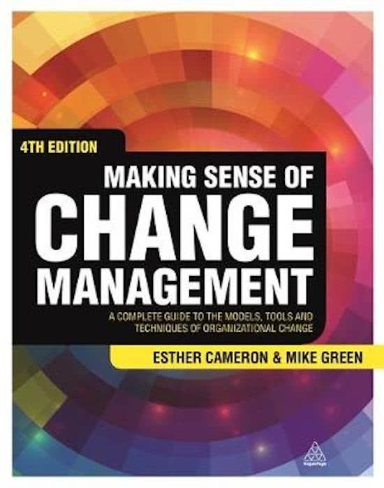 Change Management Practice Exam - Book: Making sense of Change Management / Cameron & Green CH 1 to 4 - 40 questions and answers  