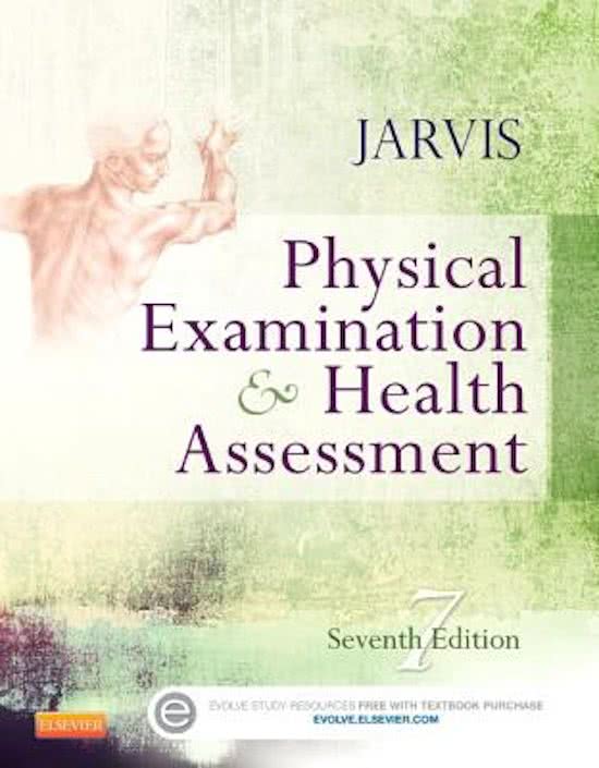 Test Bank Physical Examination and Health Assessment 7th Edition Jarvis   Chapter 1 - 31 Updated Guide 2022