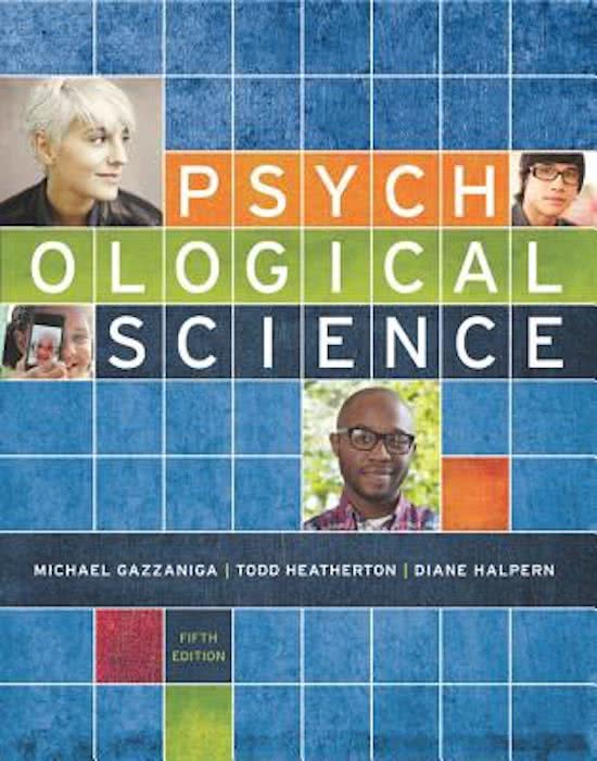 Question Bank in line with Psychological Science,Gazzaniga,5e