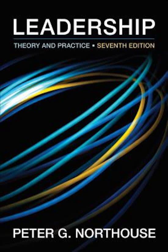 TEST BANK - LEADERSHIP: THEORY AND PRACTICE, SEVENTH EDITION, PETER G. NORTHOUSE