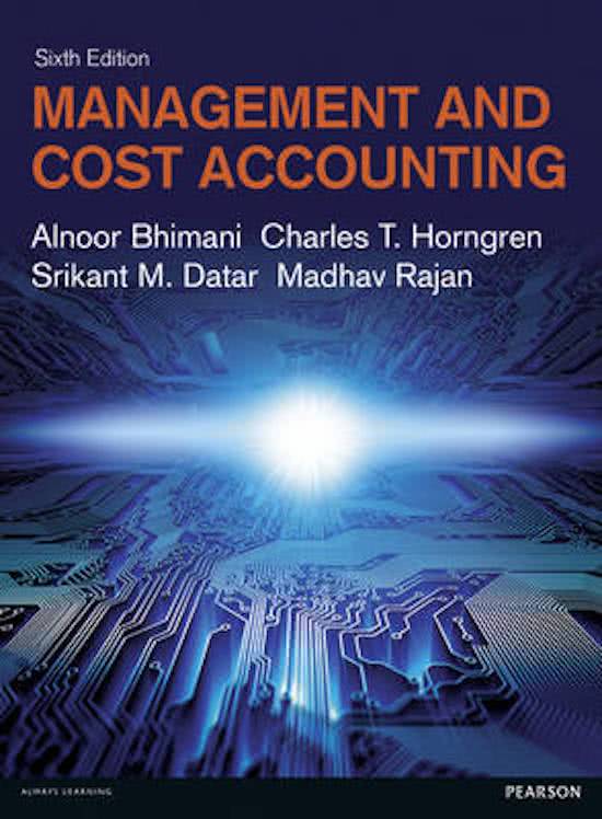 Management and Cost Accounting answers