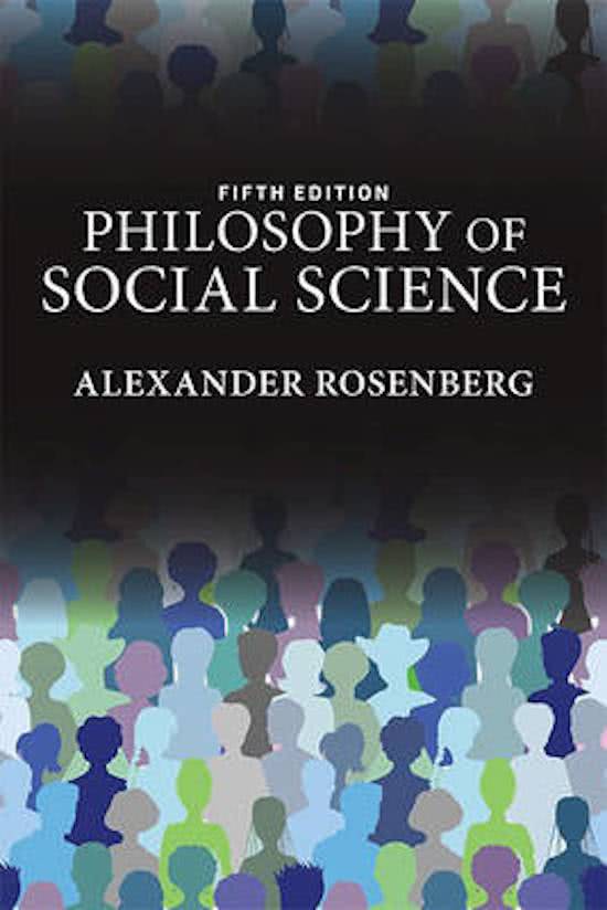 Wetenschapsfilosofie Samenvatting Boek Philosophy of Social Science