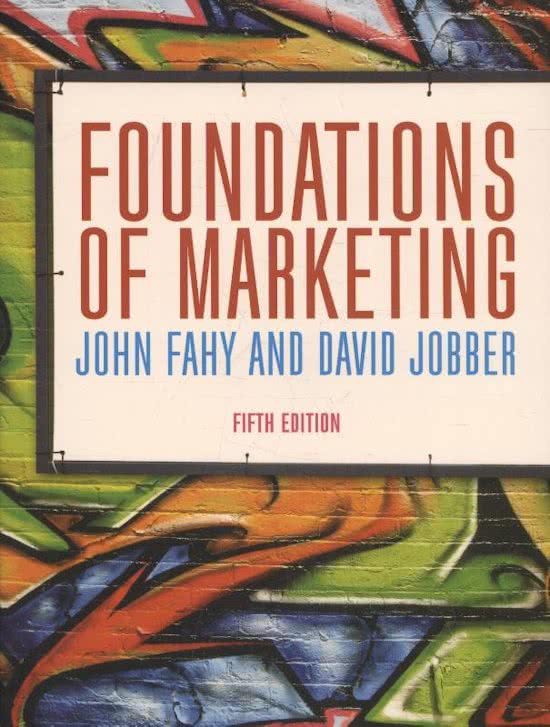 Samenvatting Foundations of Marketing IBK2