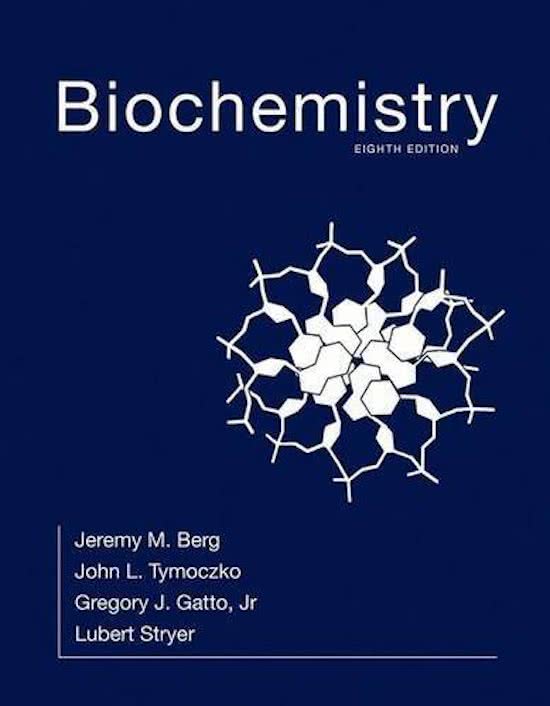 Complete Test Bank Biochemistry 8th Edition Berg  Questions & Answers with rationales (Chapter 1-36)