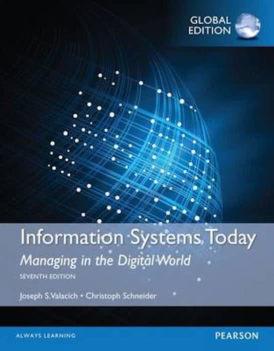 Business Information Technology Samenvatting (Deels in het Nederlands en in het Engels)