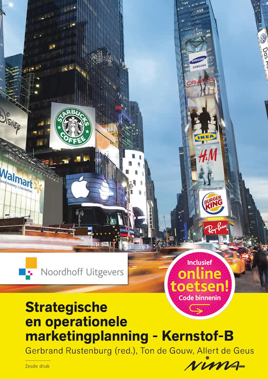 Samenvatting strategische marketing, lessen   boek