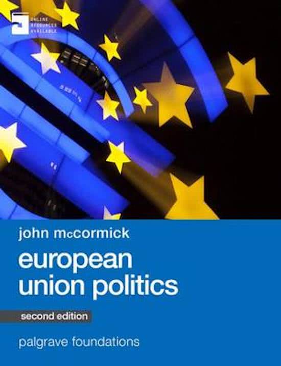 Samenvatting European Union Politics, ISBN: 9781137453389  European Governance (	MAN-BCU336)
