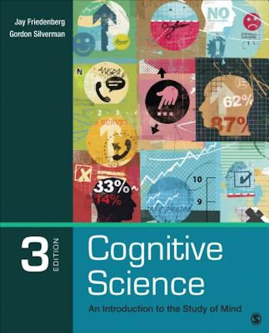 Inleiding Cognitieve Wetenschappen Hoorcollege 1-13 + Boek samenvatting