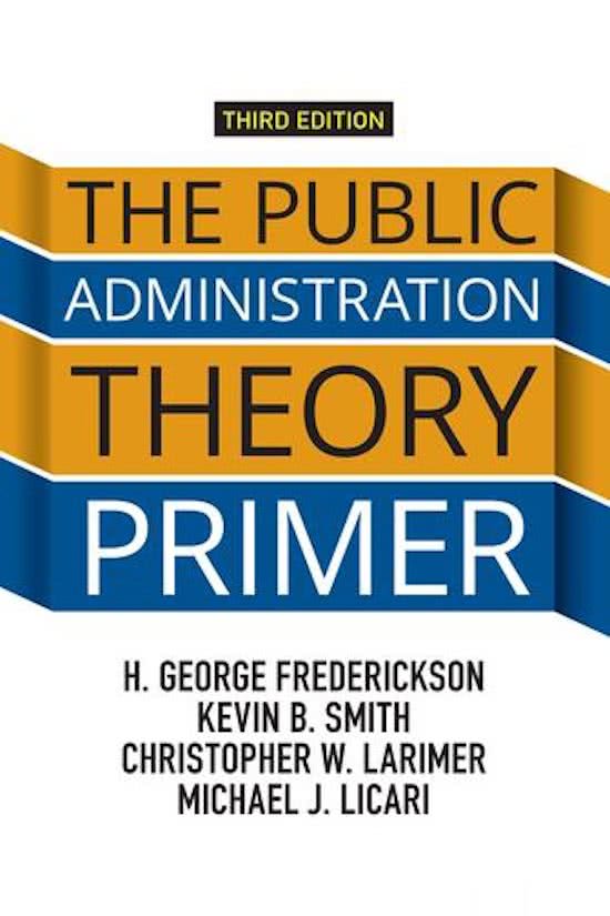 The Public Administration Theory Primer