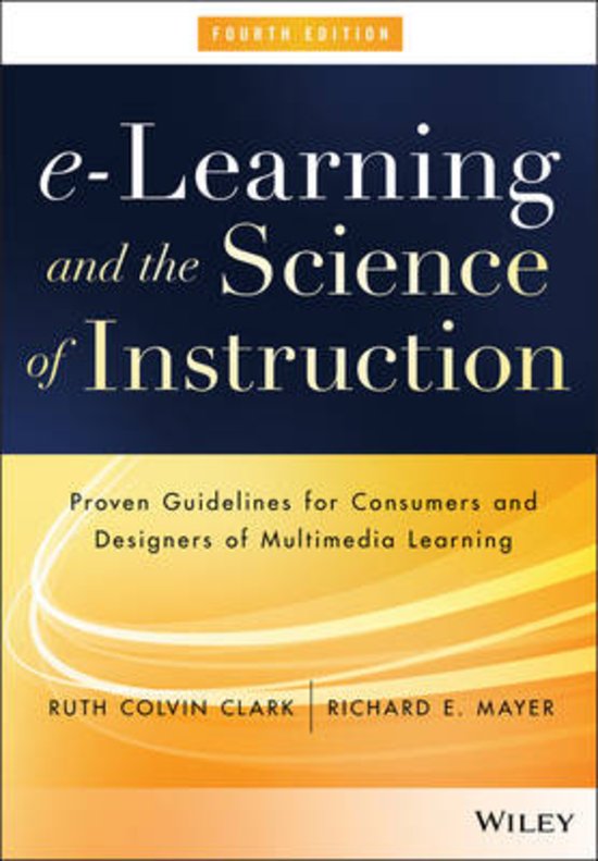 E-Learning and the Science of Instruction