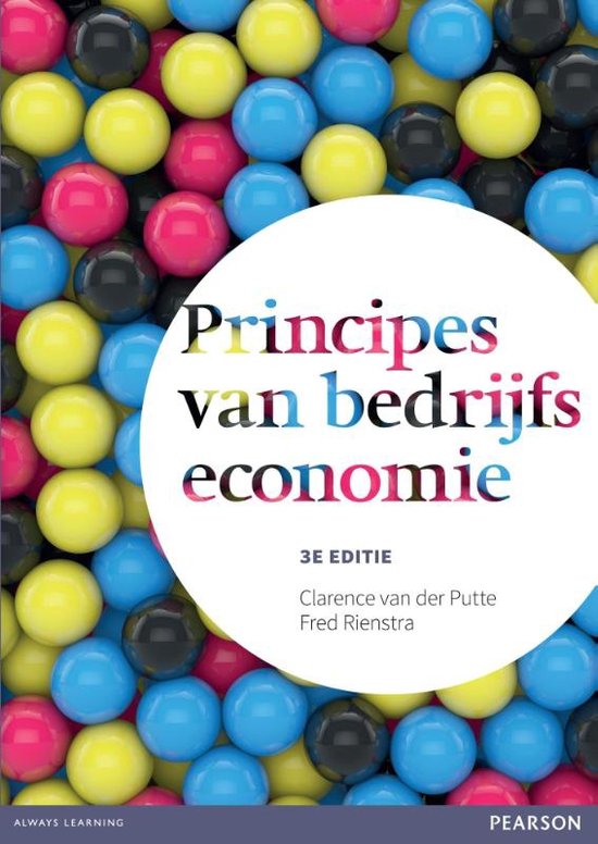 Formuleblad Principes van bedrijfseconomie, ISBN: 9789043033930 Bedrijfseconomie