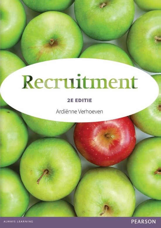 Samenvatting: Recruitment - Ardienne Verhoeven (Hele boek)