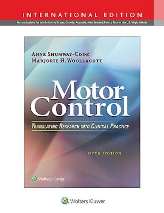 Motor control hoofdstuk 1 en 2