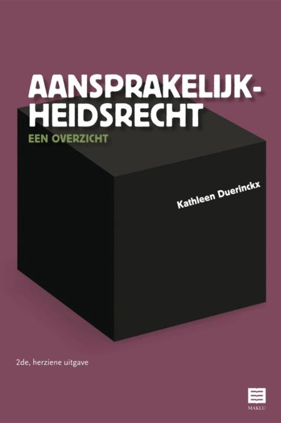 Aansprakelijkheidsrecht - een overzicht