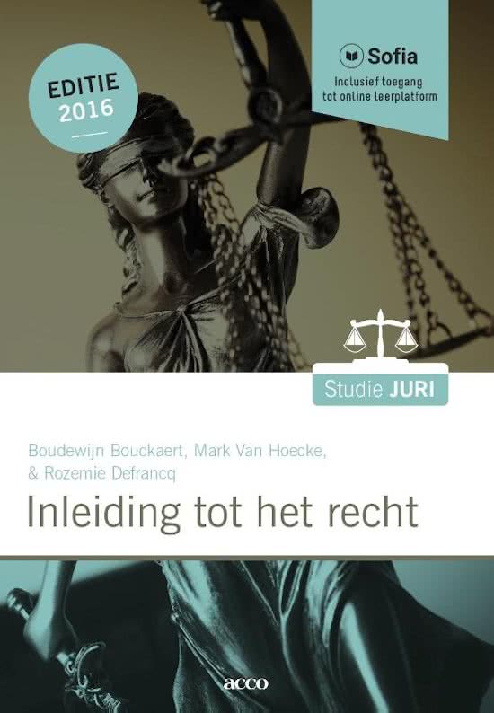 Samenvatting Inleiding tot het recht, ISBN: 9789462926660  Recht