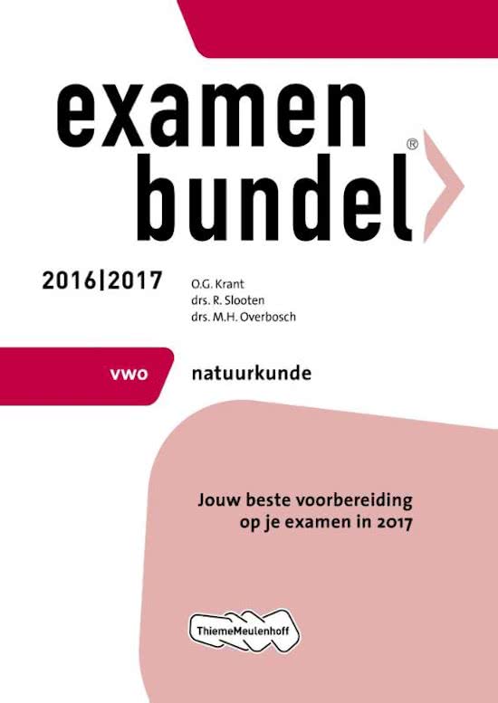 Examenbundel vwo Natuurkunde 2016/2017