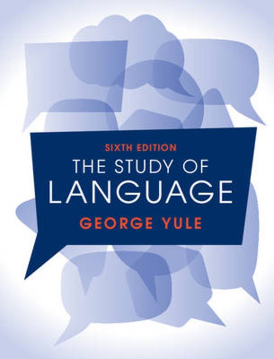 Complete samenvatting voor Linguistics visie & verdieping