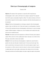 Thin Layer Chromatography Lab Organic Chemistry 1 Stuvia Us