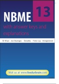 Nbme 13 Correct Answers And Thorough Explanations Usmle Stuvia Us