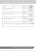 Pearson Edexcel As And A Level Mathematics New Spec 2015 Mechanics Year 1as Unit Test 6 Quantities And Units In Mechanics Mark Scheme Unit M1 Mechanics 1 Stuvia