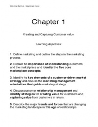 Summary Marketing Chapter 1 Marketing Stuvia